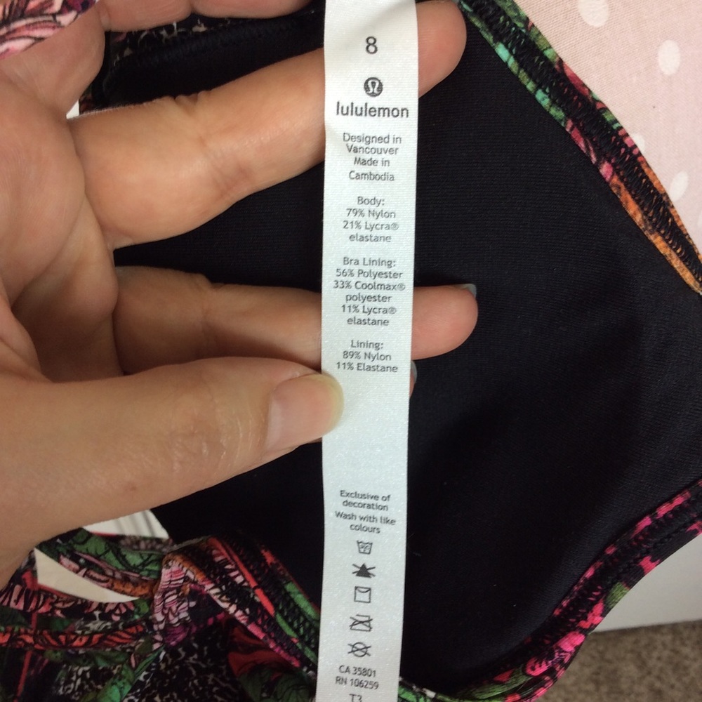 NWT Lululemon Lighten Up Bra Zen Garden Floral - Picture 5 of 8